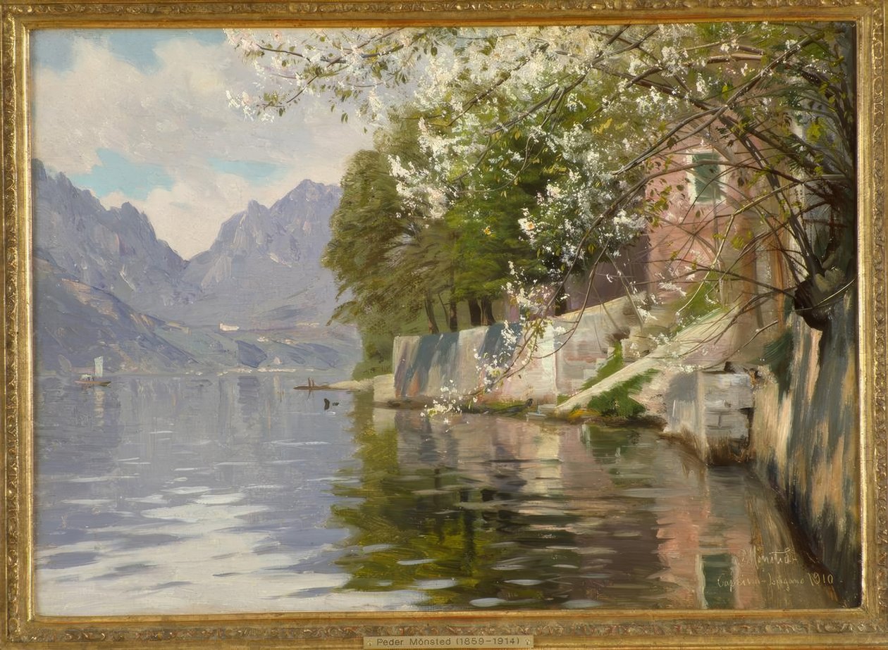 Tavaszi nap a Luganói-tavon alkotó: Peder Monsted