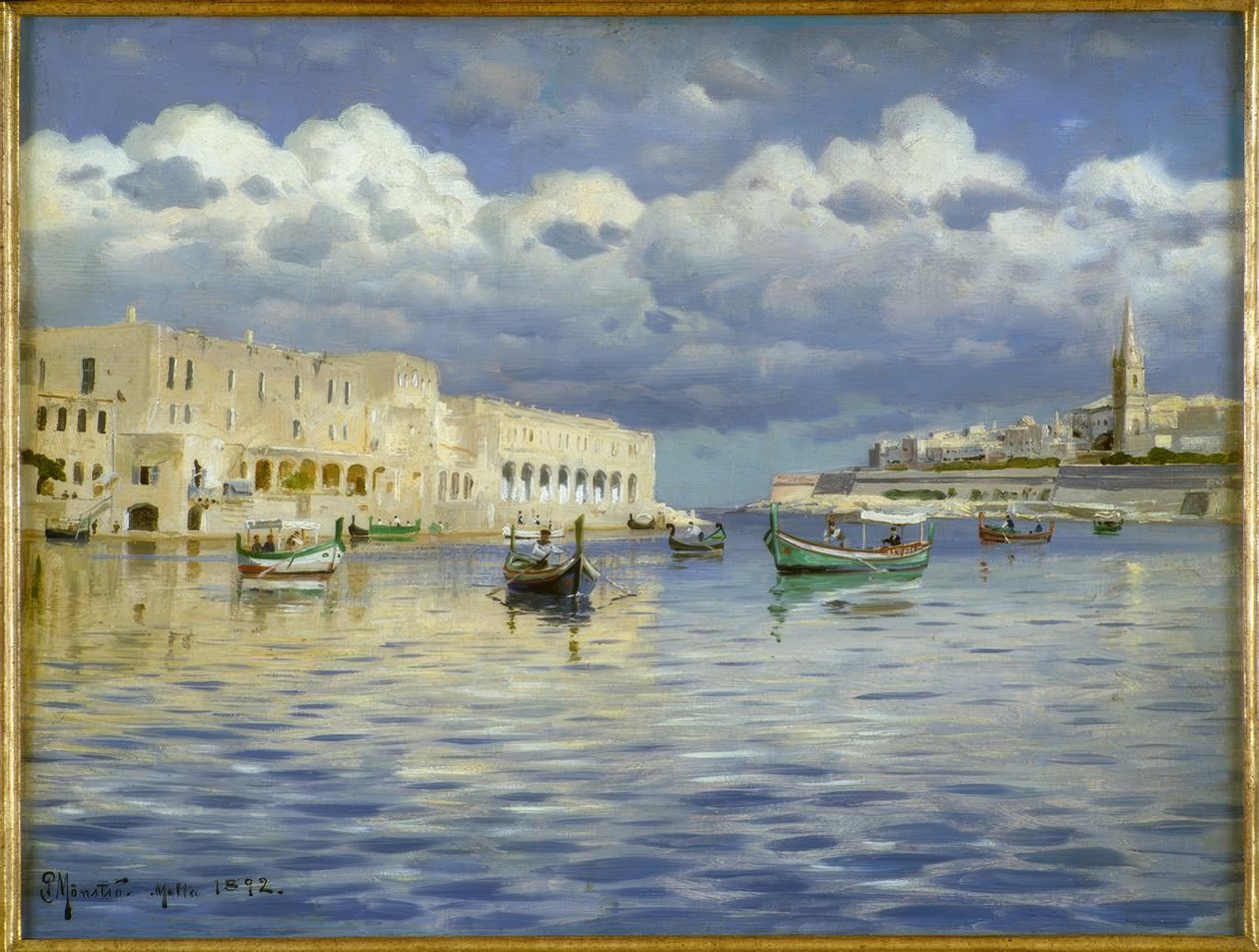 Málta kikötőjében alkotó: Peder Monsted