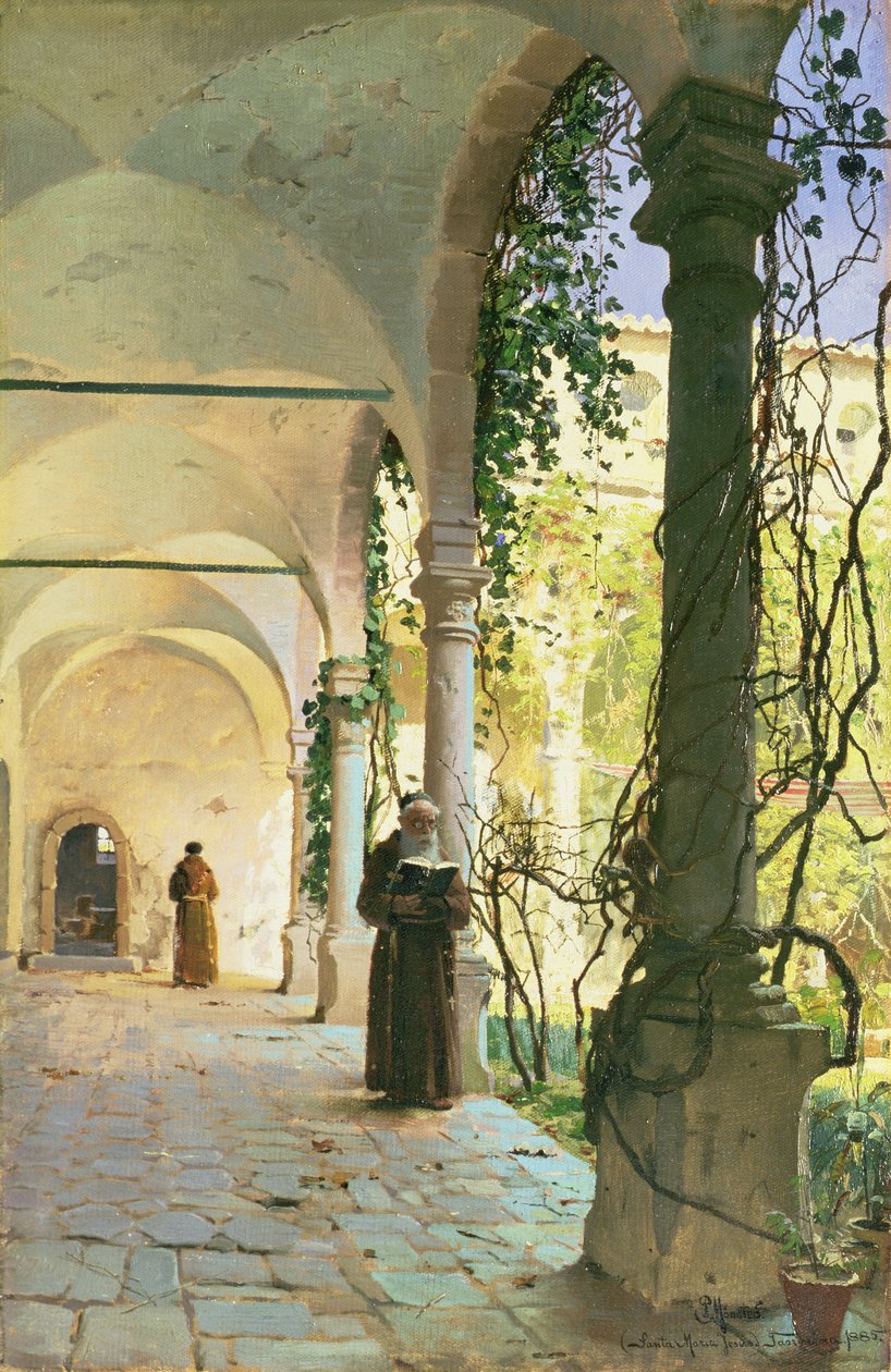 A Santa Maria Jesus kolostorban, Taorminában alkotó: Peder Monsted