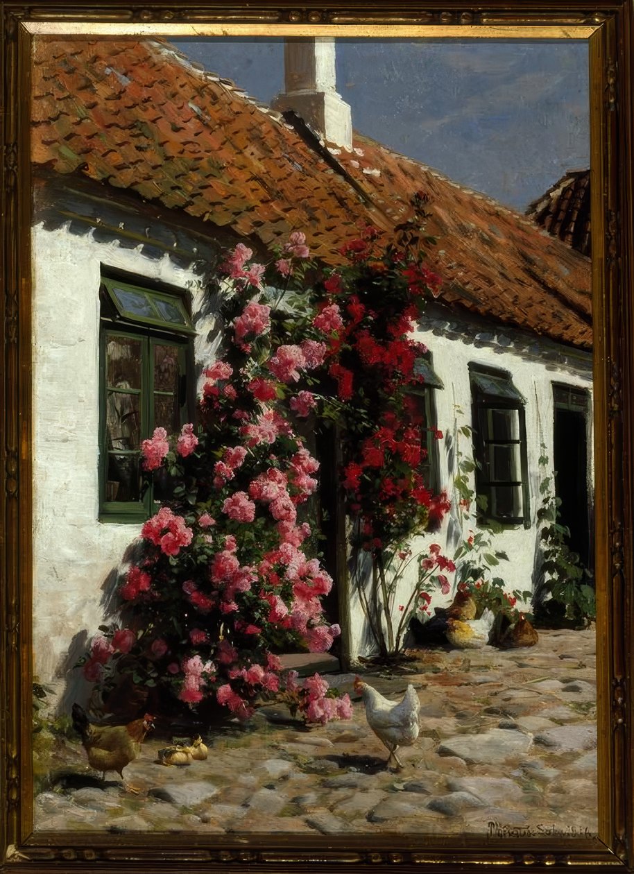 Hegymászó rózsák a farmon alkotó: Peder Monsted