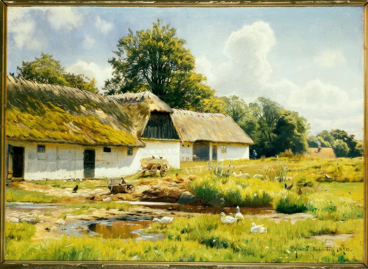 Nyári nap a farmon alkotó: Peder Monsted