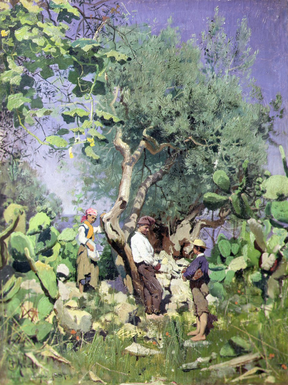 Az olajbogyó betakarítás alkotó: Peder Monsted