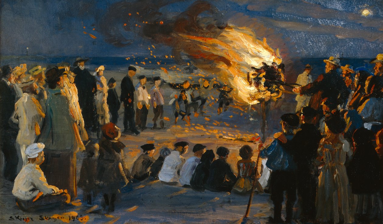 Nyári tűz a Skagens Beachen alkotó: Peder Severin Krøyer
