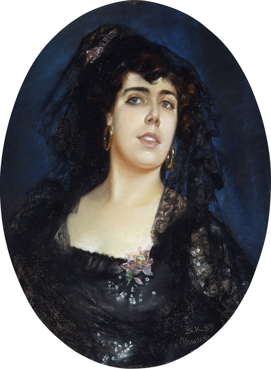 Anne Pelterson-Norrie portréja, 1889 alkotó: Peder Severin Krøyer