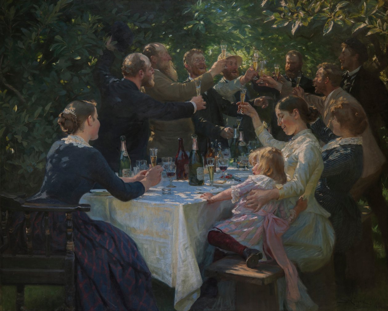 Hip, csíp, hurrá!, 1888. alkotó: Peder Severin Krøyer