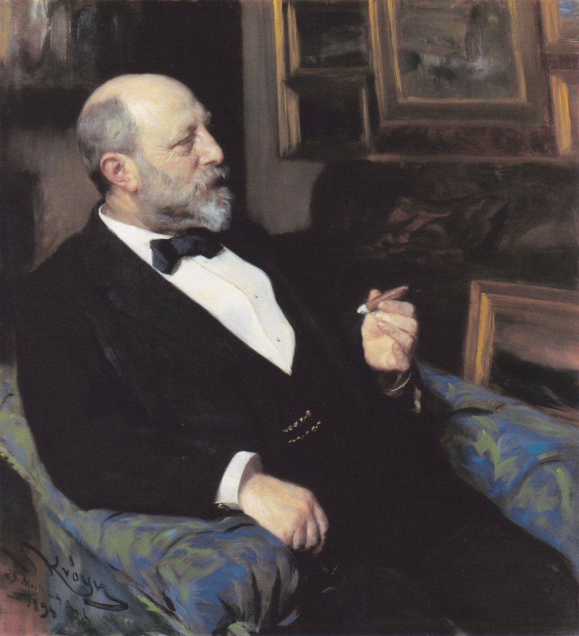 Heinrich Hirschsprung dohánygyáros portréja. A gyűjtemény alapítója. alkotó: Peder Severin Krøyer