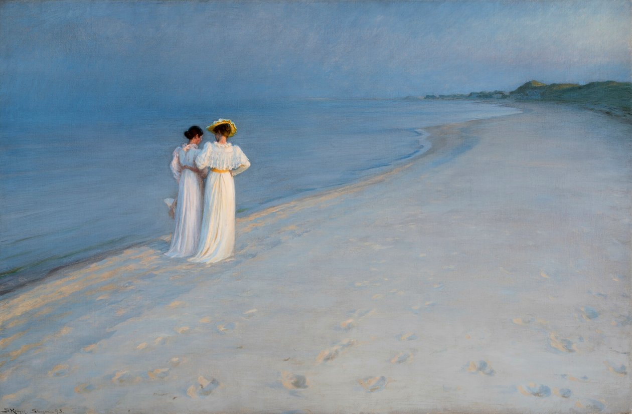 Csendes este Skagen déli tengerpartján, 1893. alkotó: Peder Severin Krøyer