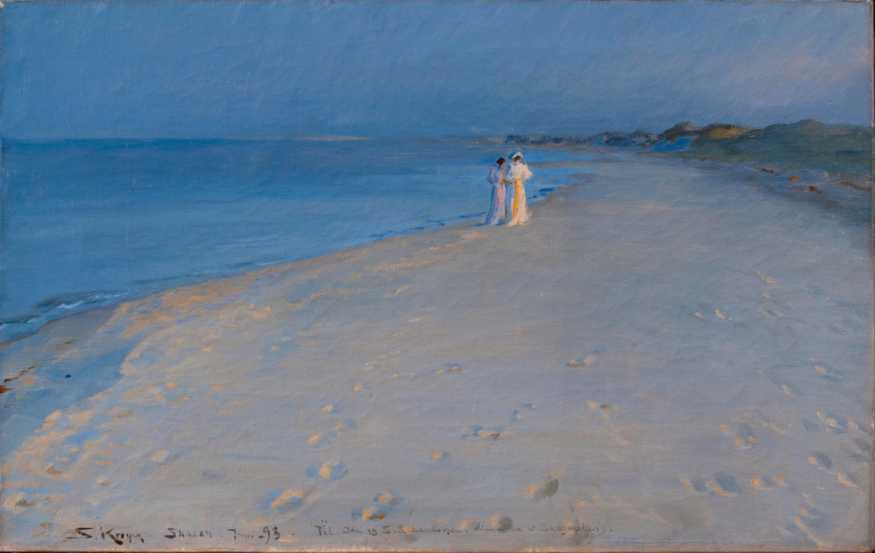 Nyári este a South Beach-en, Skagenben. Anna Acher és Marie Krøyer alkotó: Peder Severin Krøyer