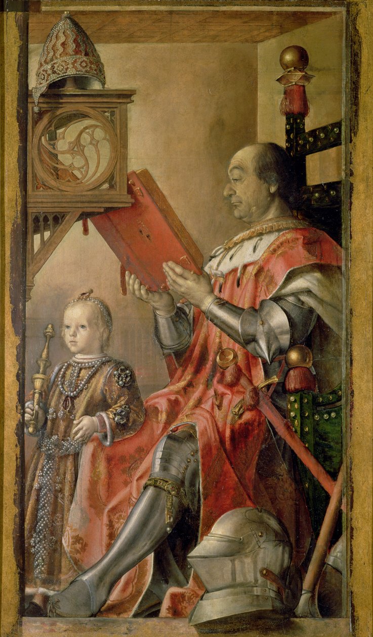 Federigo da Montefeltro, Urbino herceg (1422-82) és fia, Guidobaldo (megh. 1508) portréja alkotó: Pedro Berruguete