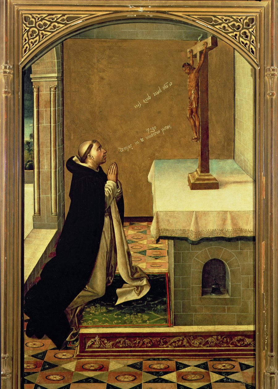 Szent Péter vértanú (kb.1205-52) az imában alkotó: Pedro Berruguete