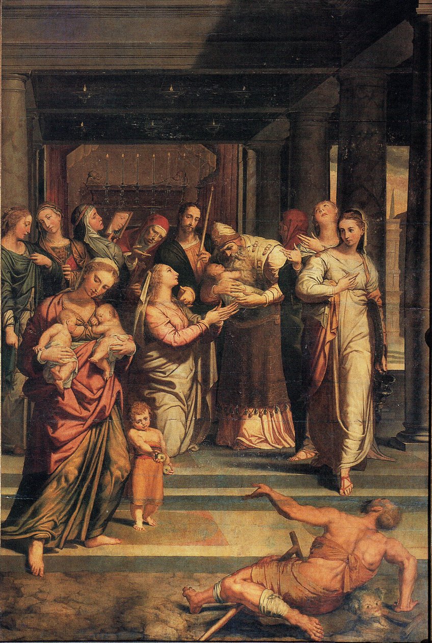 A Szűz megtisztítása a templomban alkotó: Pedro Campaña