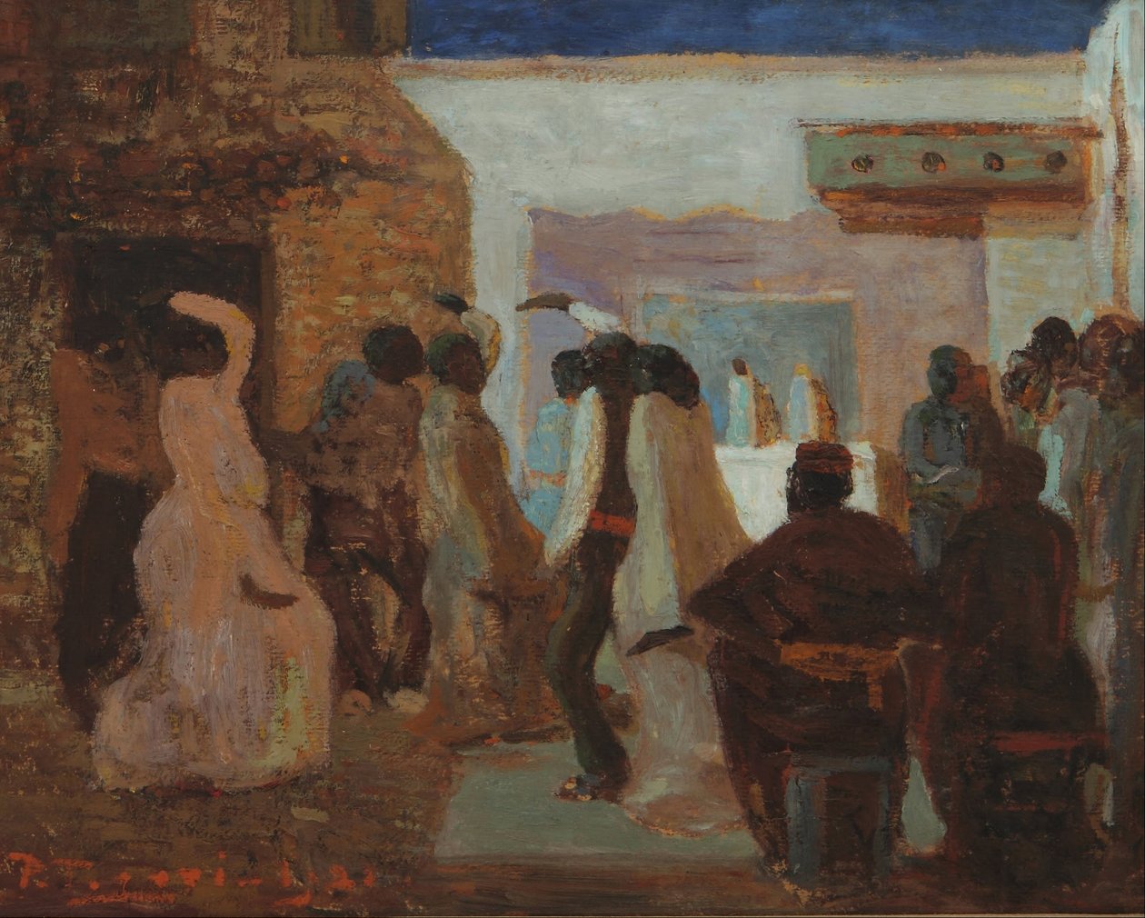 Candombe vagy Candombe a Hold alatt alkotó: Pedro Figari
