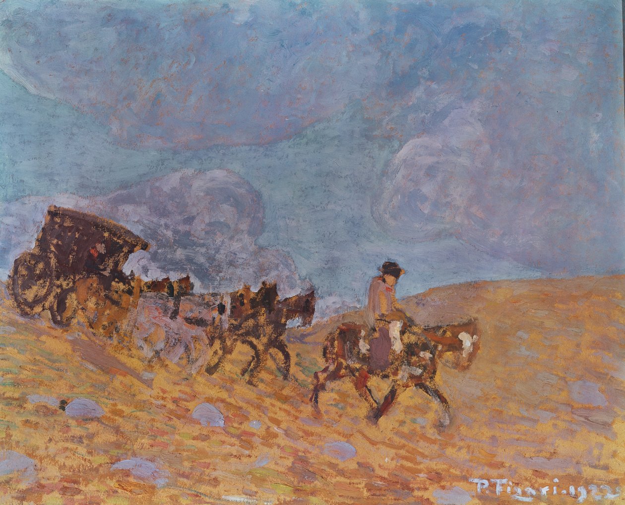 A színpadi edző, 1922 alkotó: Pedro Figari