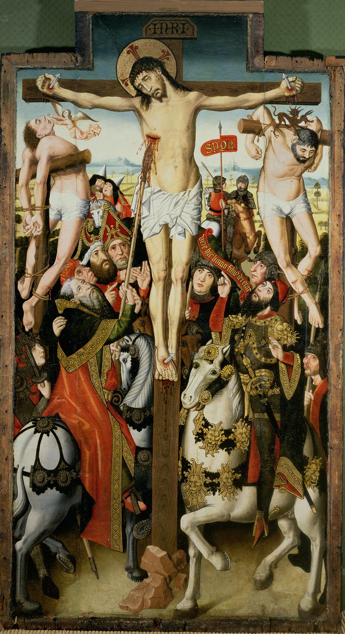 Kálvária (tempera a panelen) alkotó: Pedro Sanchez Sarabia
