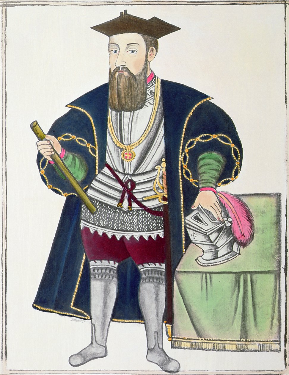 Vasco de Gama portréja (guache papíron) alkotó: Pedro Barretto de Resende
