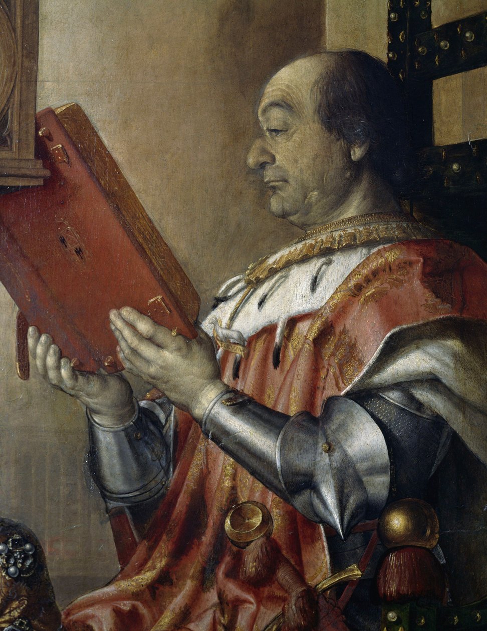 Federico da Montefeltro (1422-1482) és fia, Guidobaldo da Montefeltro (1472-1508) portréja. alkotó: Pedro Berruguete