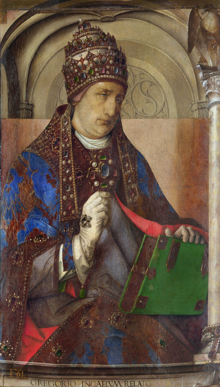 I. Szent Gergely portréja, 1473-1475 körül (olaj, fa) alkotó: Pedro Berruguete