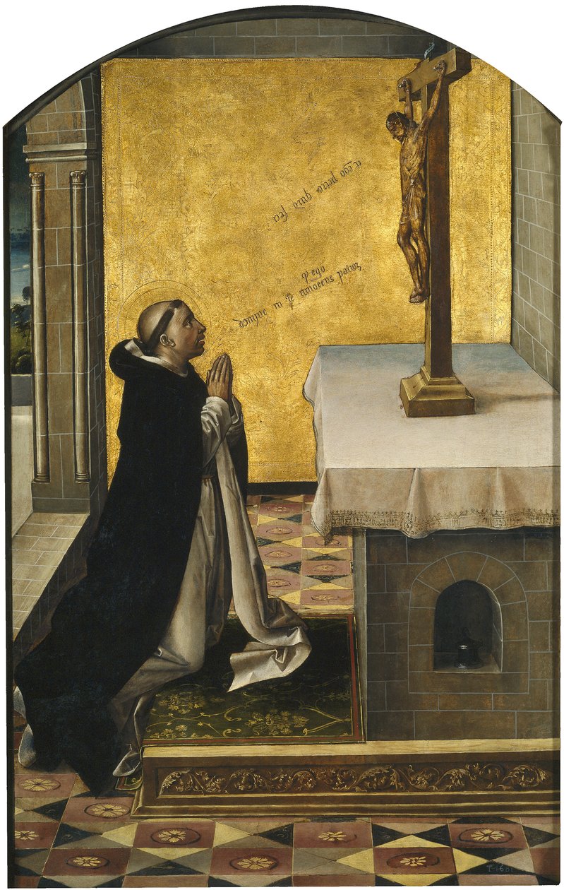 Szent Péter vértanú imádságban, 1493-1499 alkotó: Pedro Berruguete