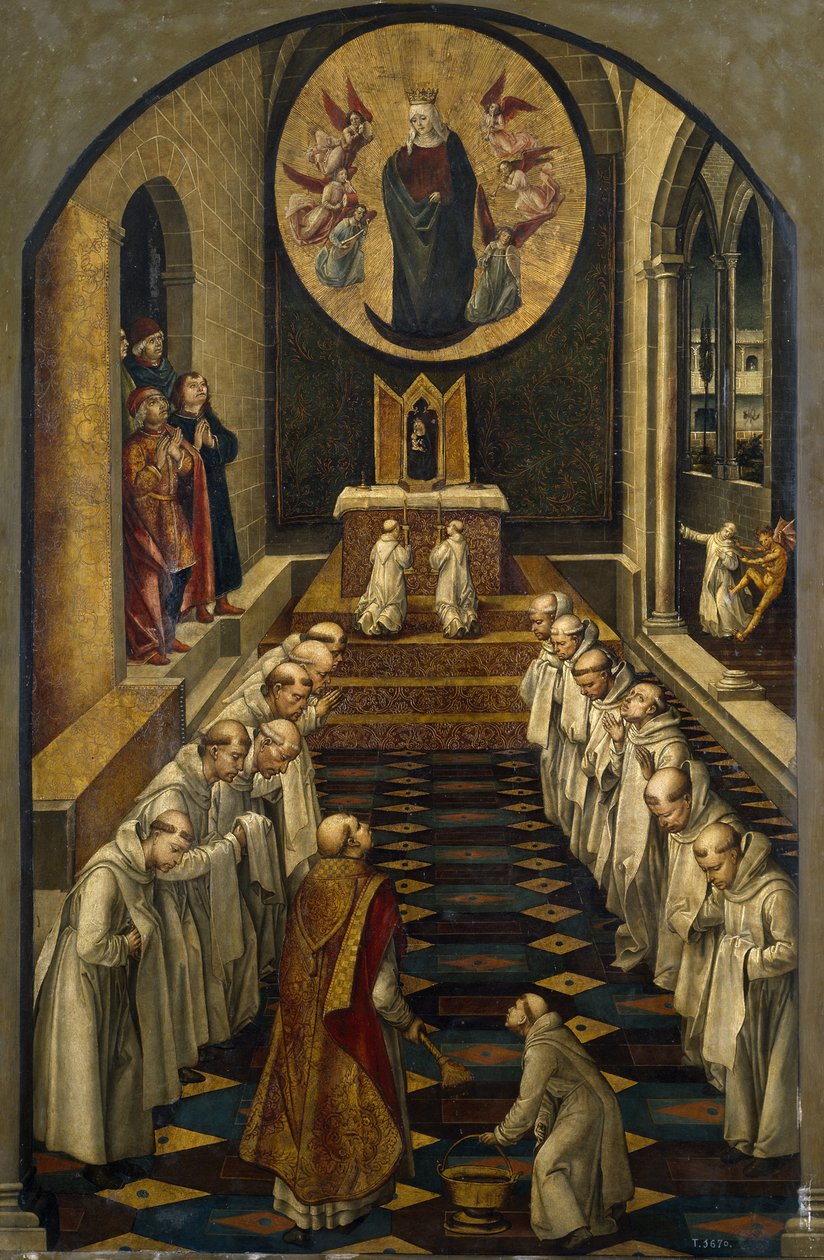 A Szűz jelenése egy dominikai közösségnek, 1493-1499 alkotó: Pedro Berruguete