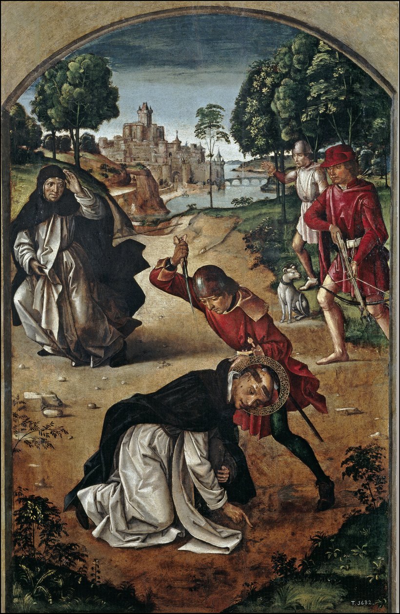 Veronai Szent Péter halála, 1493-1499 alkotó: Pedro Berruguete