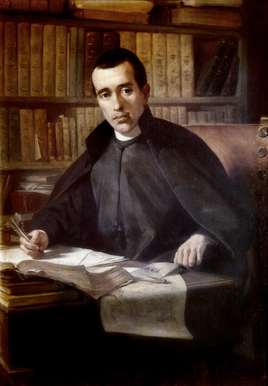 Jacques Balmes i Urpia (1810-1848) spanyol filozófus és pap portréja, 19. század vége (olaj, vászon) alkotó: Pedro Borrell y del Caso