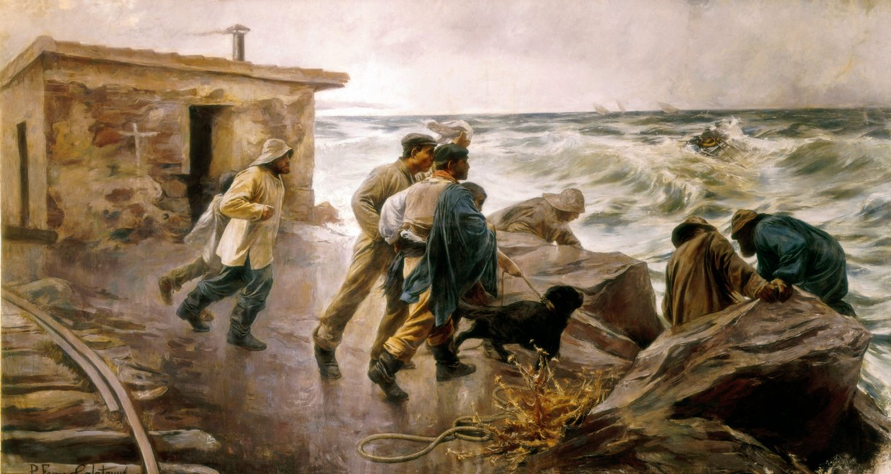 Hajótörés mentése alkotó: Pedro Ferrer Calatayud