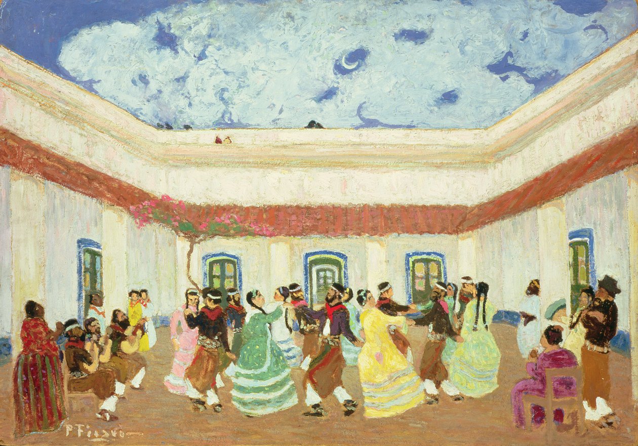 The Patio (olaj a fedélzeten) alkotó: Pedro Figari