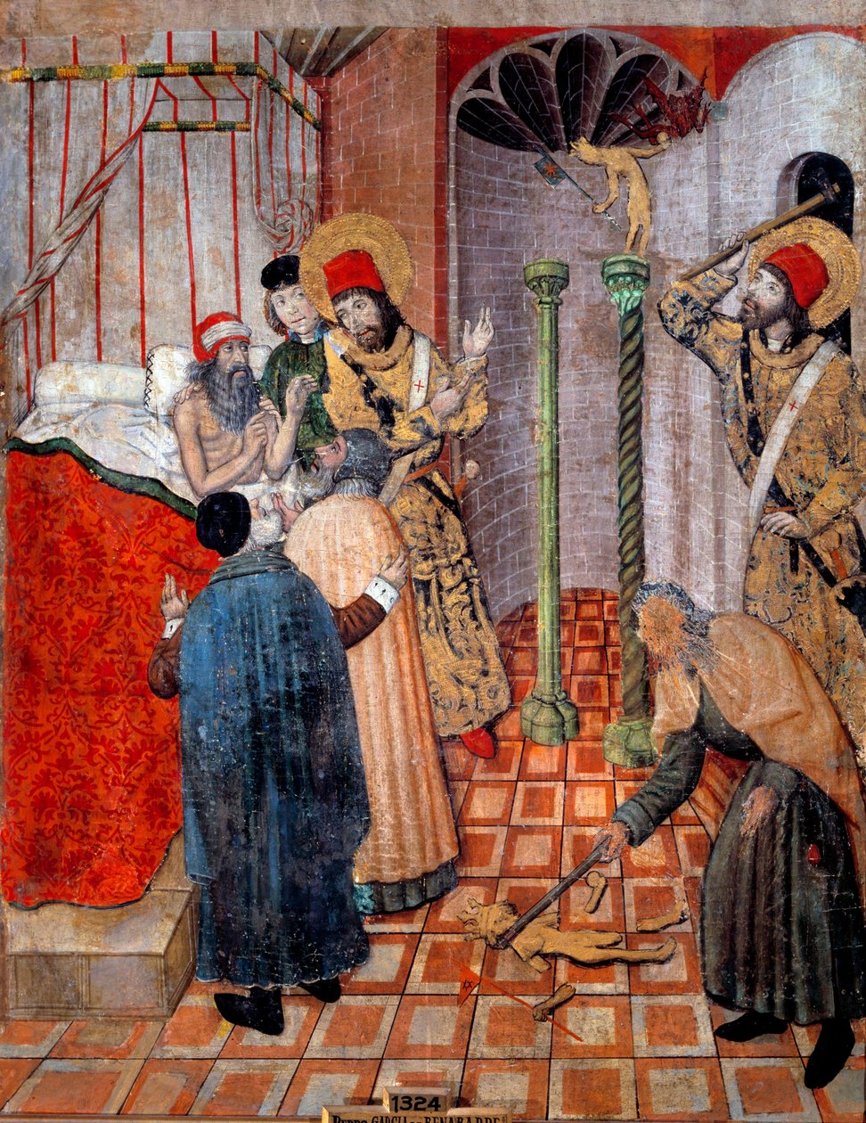 San Sebastian és Szent Polikárp bálványokat pusztít el. Polycarp pap és Sebastian Róma prefektájánál (Chromace), aki megkérte őket, hogy figyelmeztessék. Sebastien azt mondta neki, hogy először adja fel a bálványait, és adjon neki engedélyt, hogy összetörj alkotó: Pedro García de Benabarre