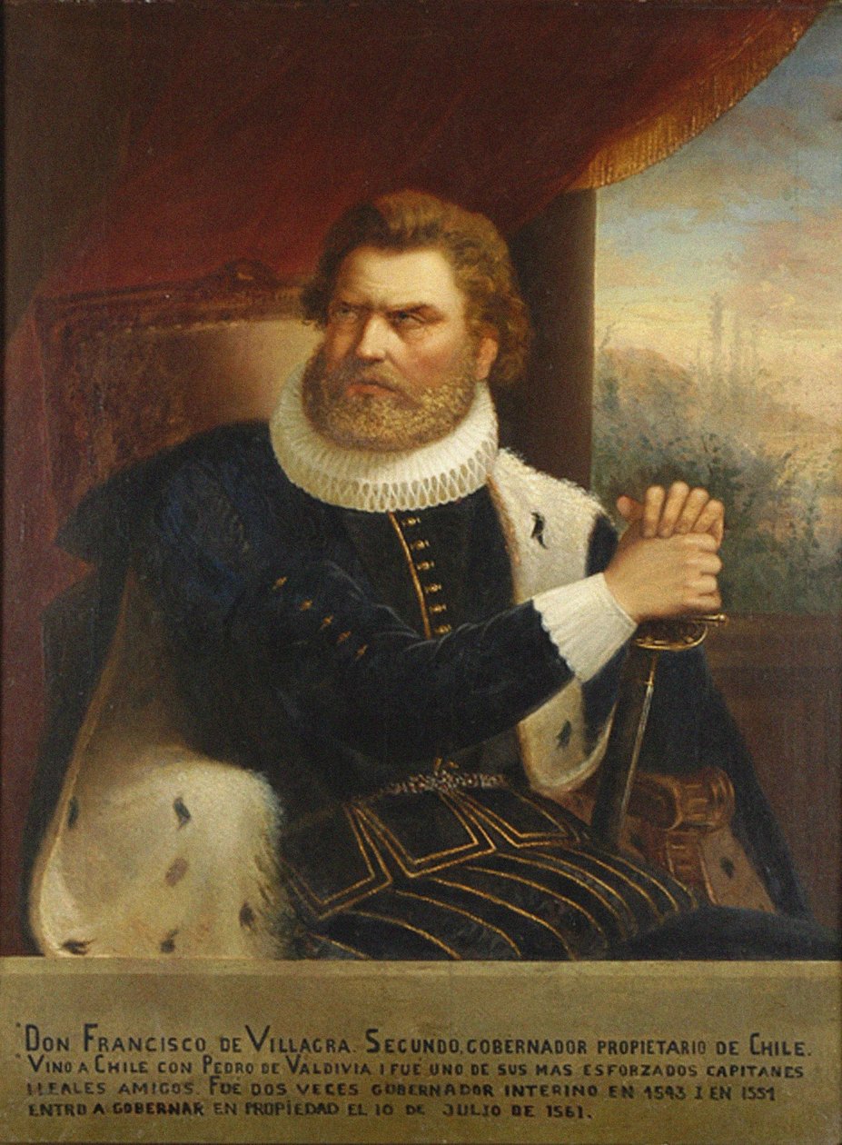 Francisco de Villagra portréja, 1873 alkotó: Pedro León Carmona