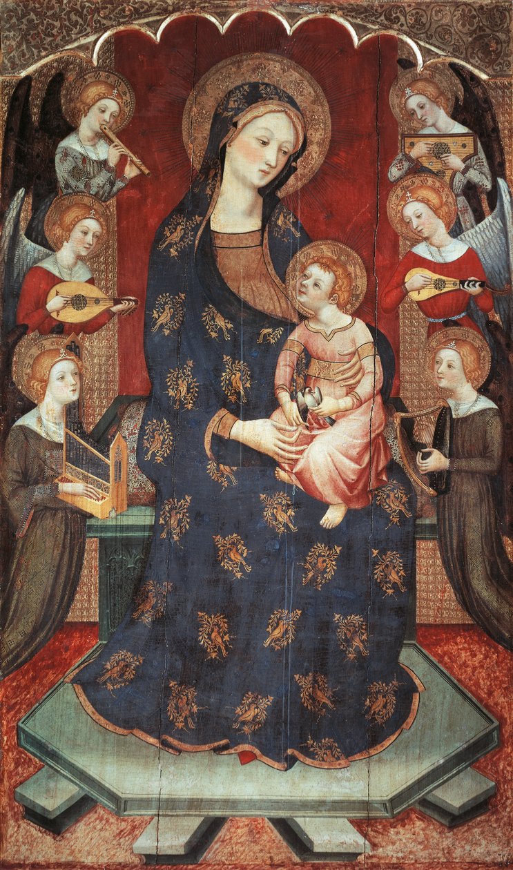 Madonna gyermekkel, angyalokkal zenél alkotó: Pedro Serra