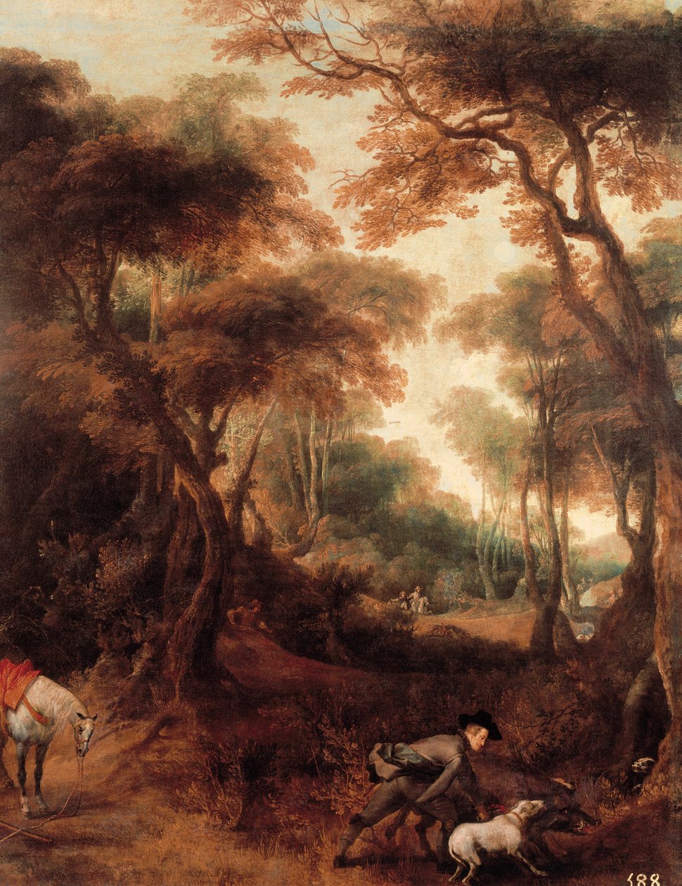 IV. Fülöp spanyol király (1605-1665) vadászik,. Részlet. Peter Snayers (1592-1667) festménye. 1621-1665. Madrid. A Prado Múzeum múzeuma. alkotó: Peeter Snayers