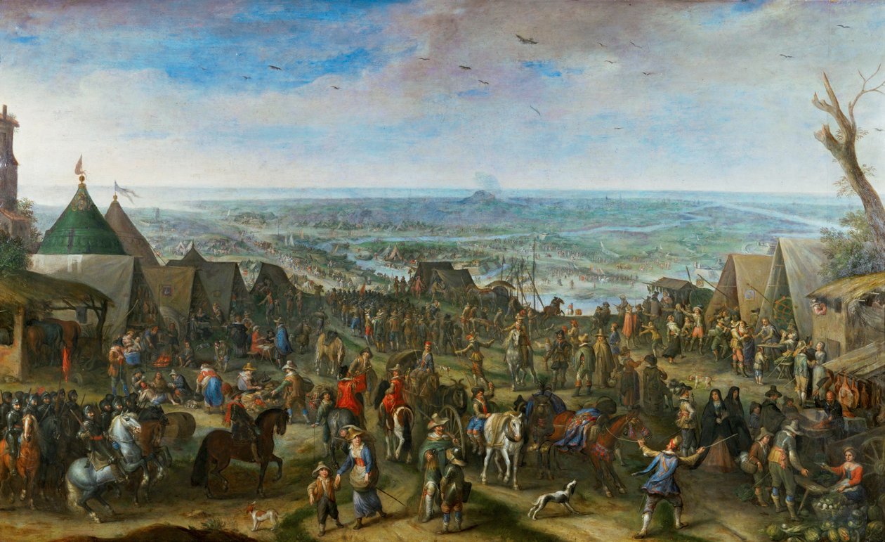 Katonák egy táborban (réz) alkotó: Peeter Snayers