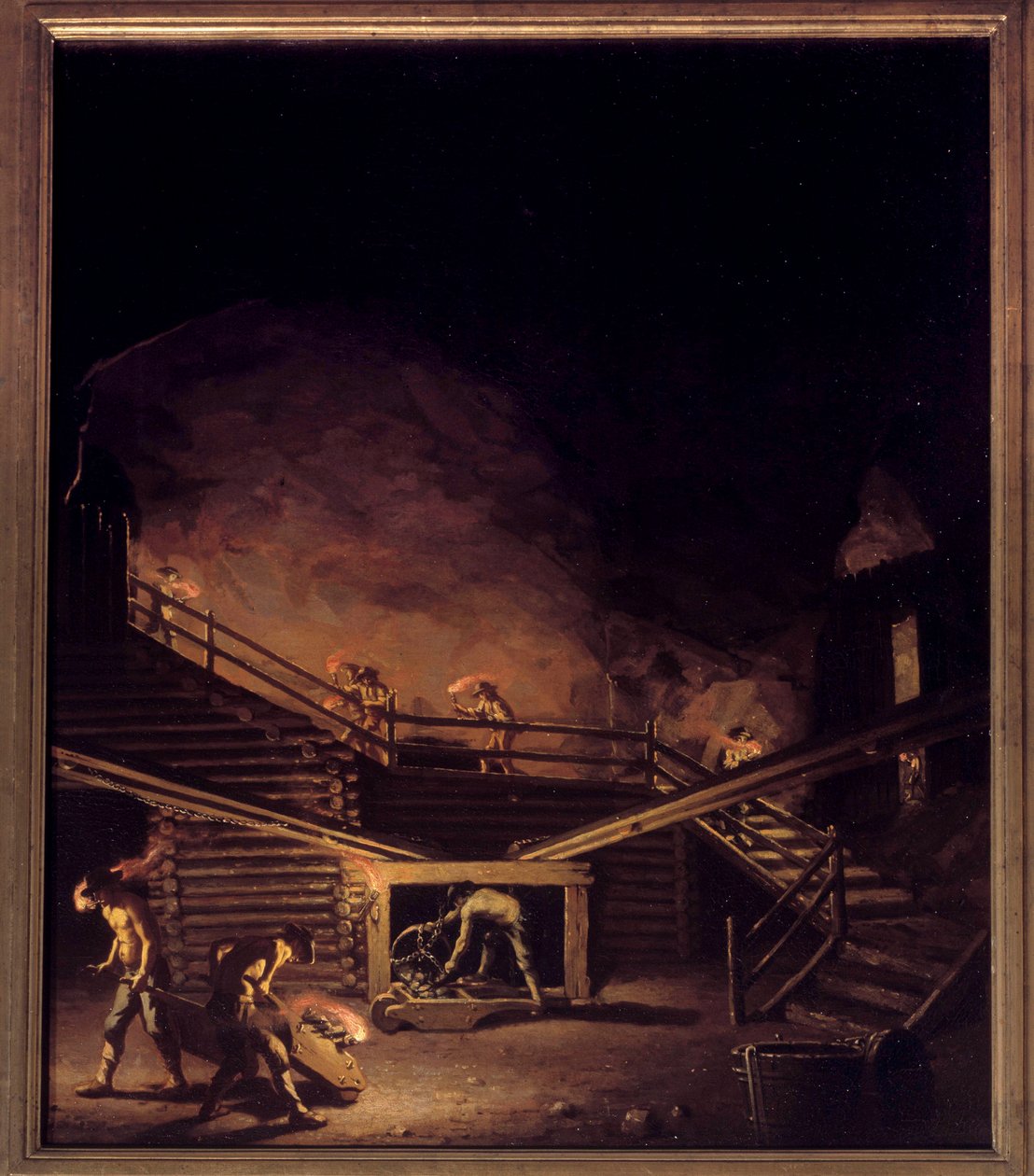 Fálun rézbánya Svédországban a 18. században Per Hillestrom festménye (1732-1816) 18. századi Stockholm. Nemzeti Múzeum alkotó: Pehr Hilleström