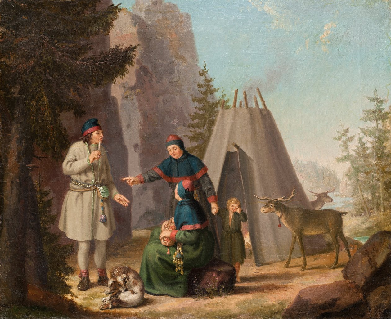 A lapponok jelmezei, 1800 körül (olaj, vászon) alkotó: Pehr Hilleström