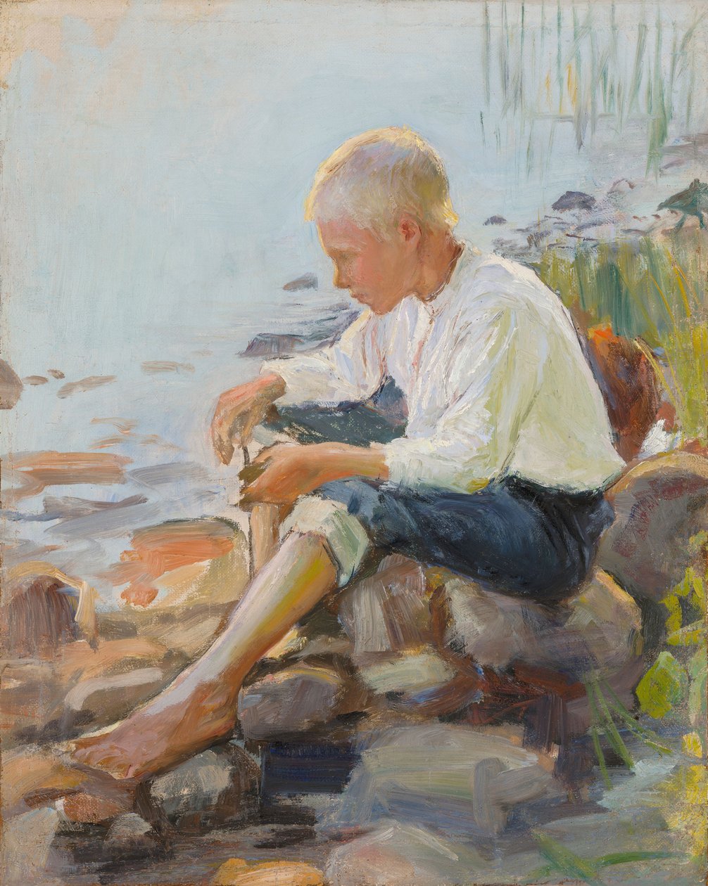 Fiú a parton alkotó: Pekka Halonen