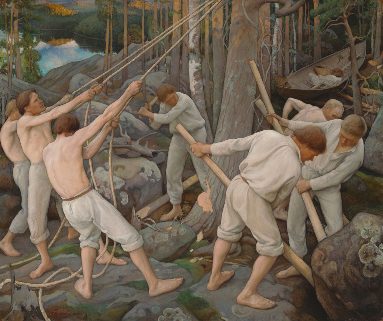 Úttörők Karéliában alkotó: Pekka Halonen