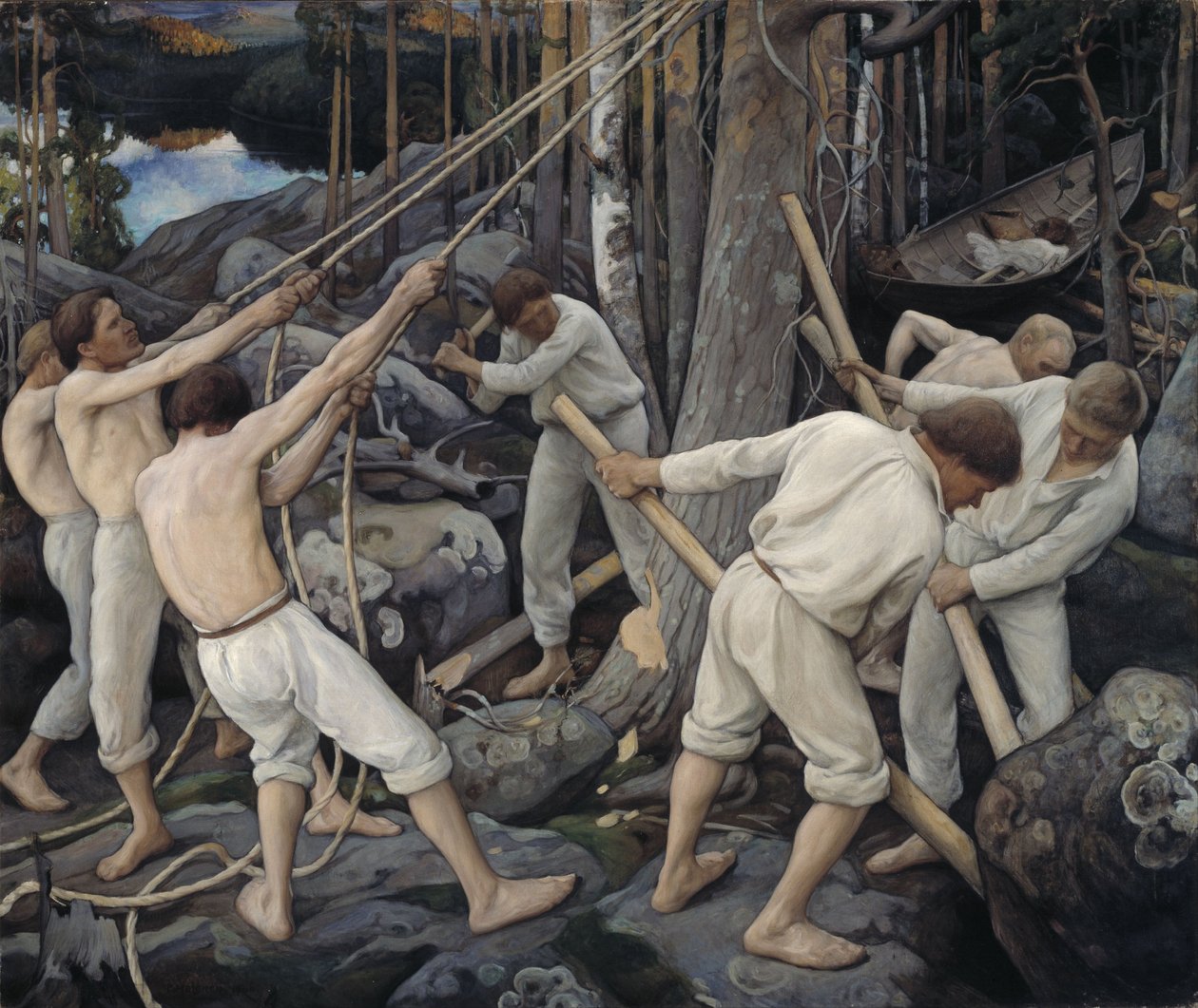 Úttörők Karéliában alkotó: Pekka Halonen