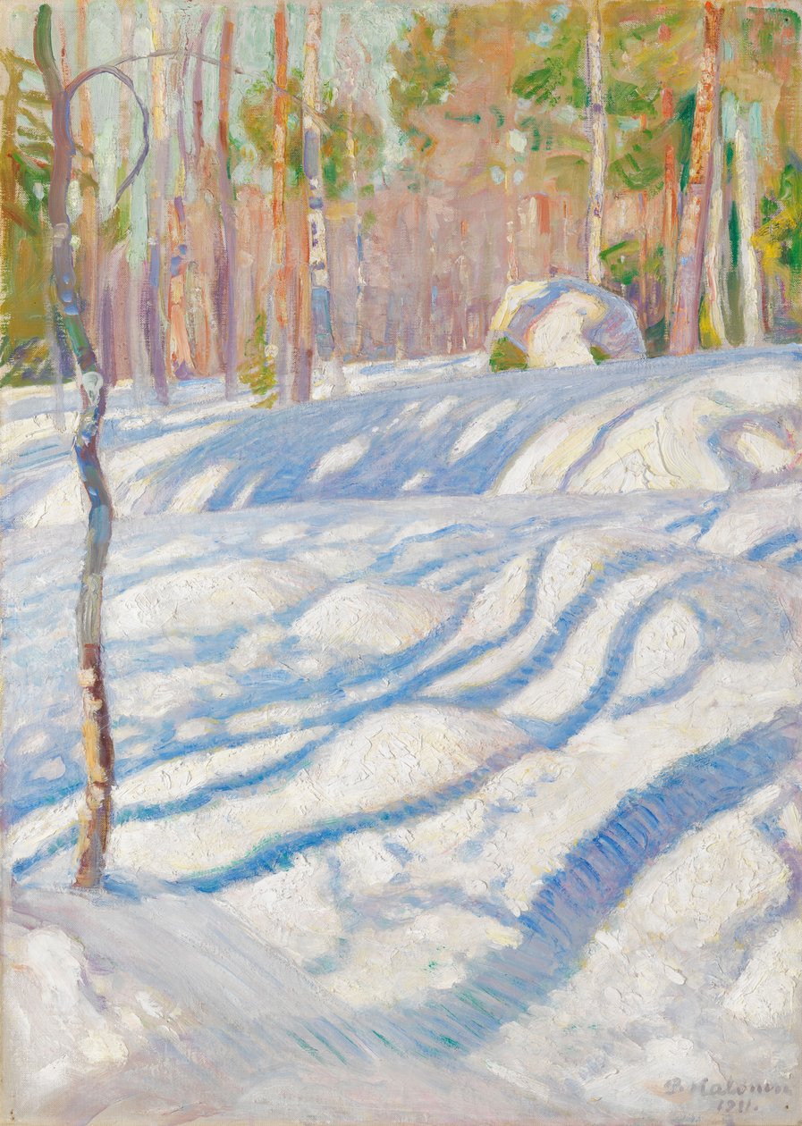 Napsütötte téli táj alkotó: Pekka Halonen