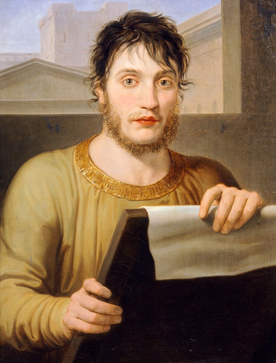 Giuseppe Guizzardi antik ruhában, Pelagius Palagi (1775-1860), olaj, vászon, 60x47 cm alkotó: Pelagio Palagi