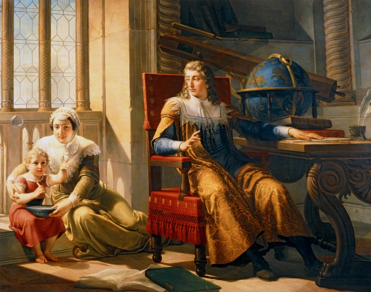 Isaac Newtong felfedezi a fény frissítését (festmény vászonra) alkotó: Pelagio Palagi