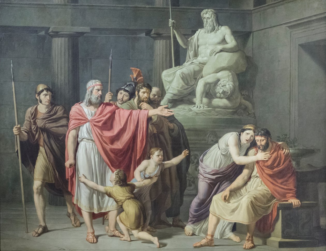 Leonidas elítéli Celembrotust (olaj, vászon) alkotó: Pelagio Palagi