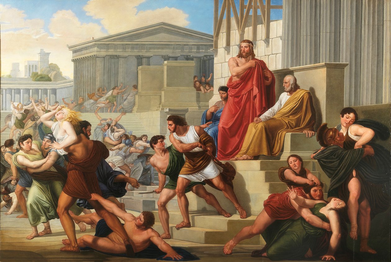 A szabin nők megerőszakolása, 1823-1824. alkotó: Pelagio Palagi