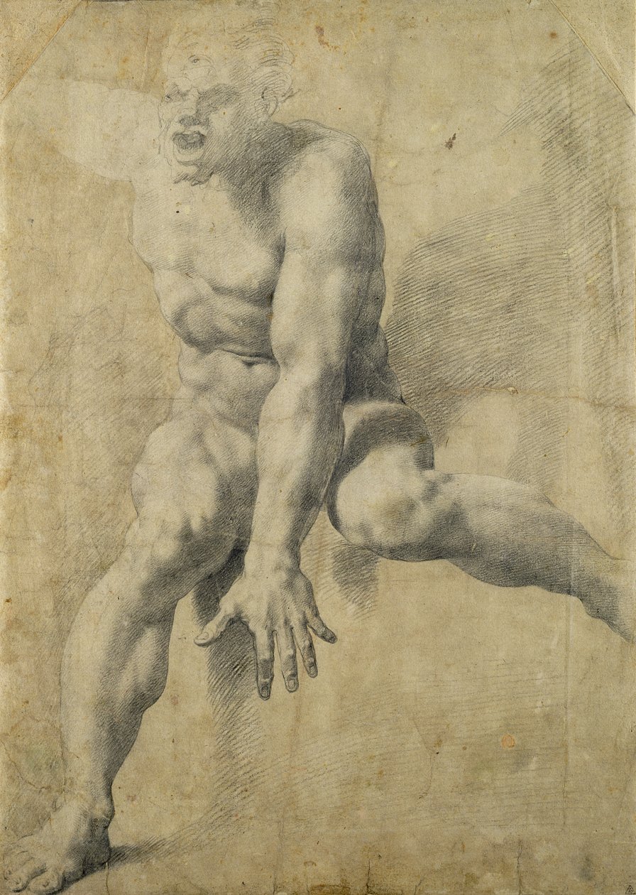 Polyphemus (fekete kréta, papír) alkotó: Pellegrino Tibaldi