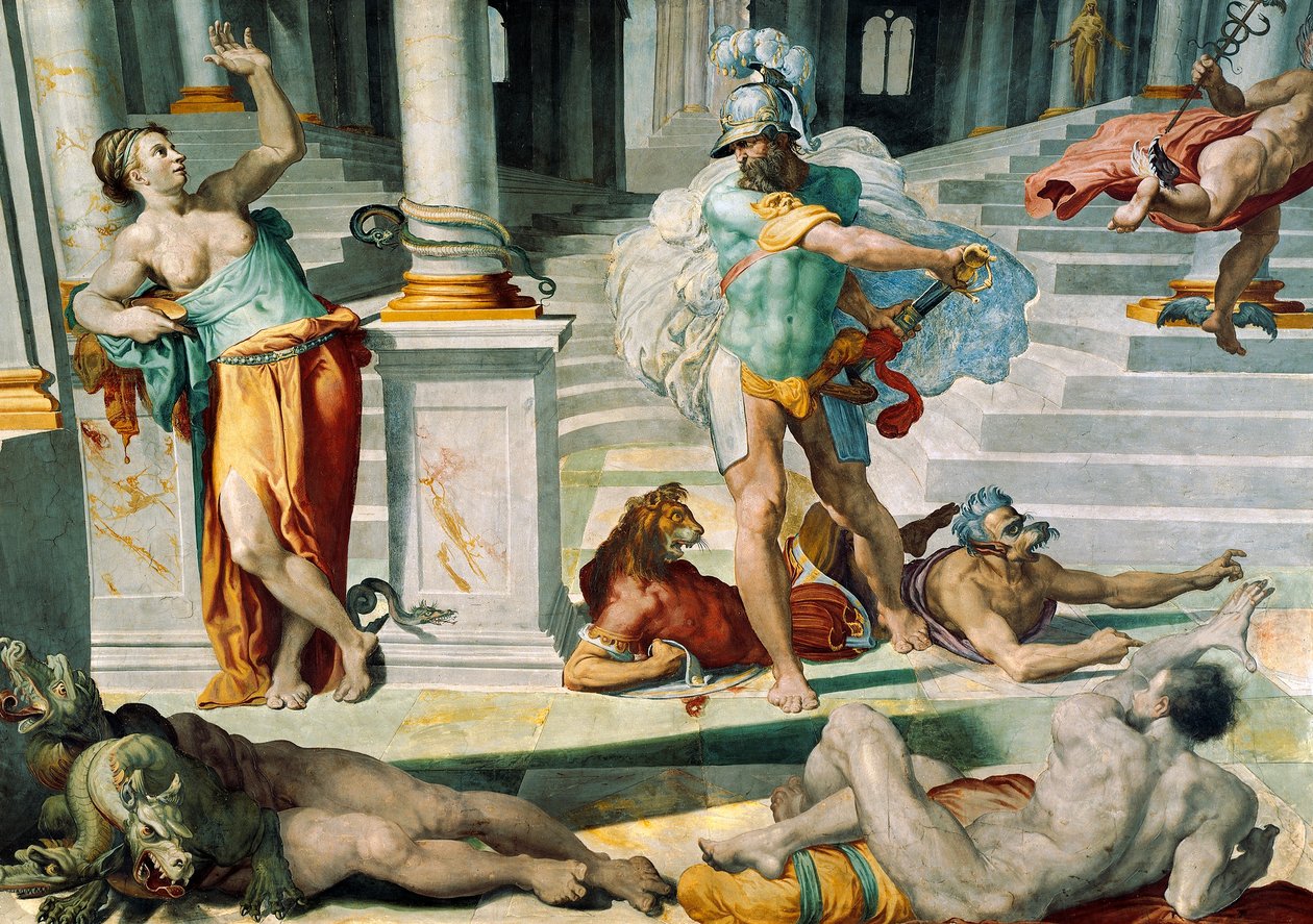 Ulysses and the Sorceress Circe, Pellegrino Tibaldi, 1550 körül, friss alkotó: Pellegrino Tibaldi