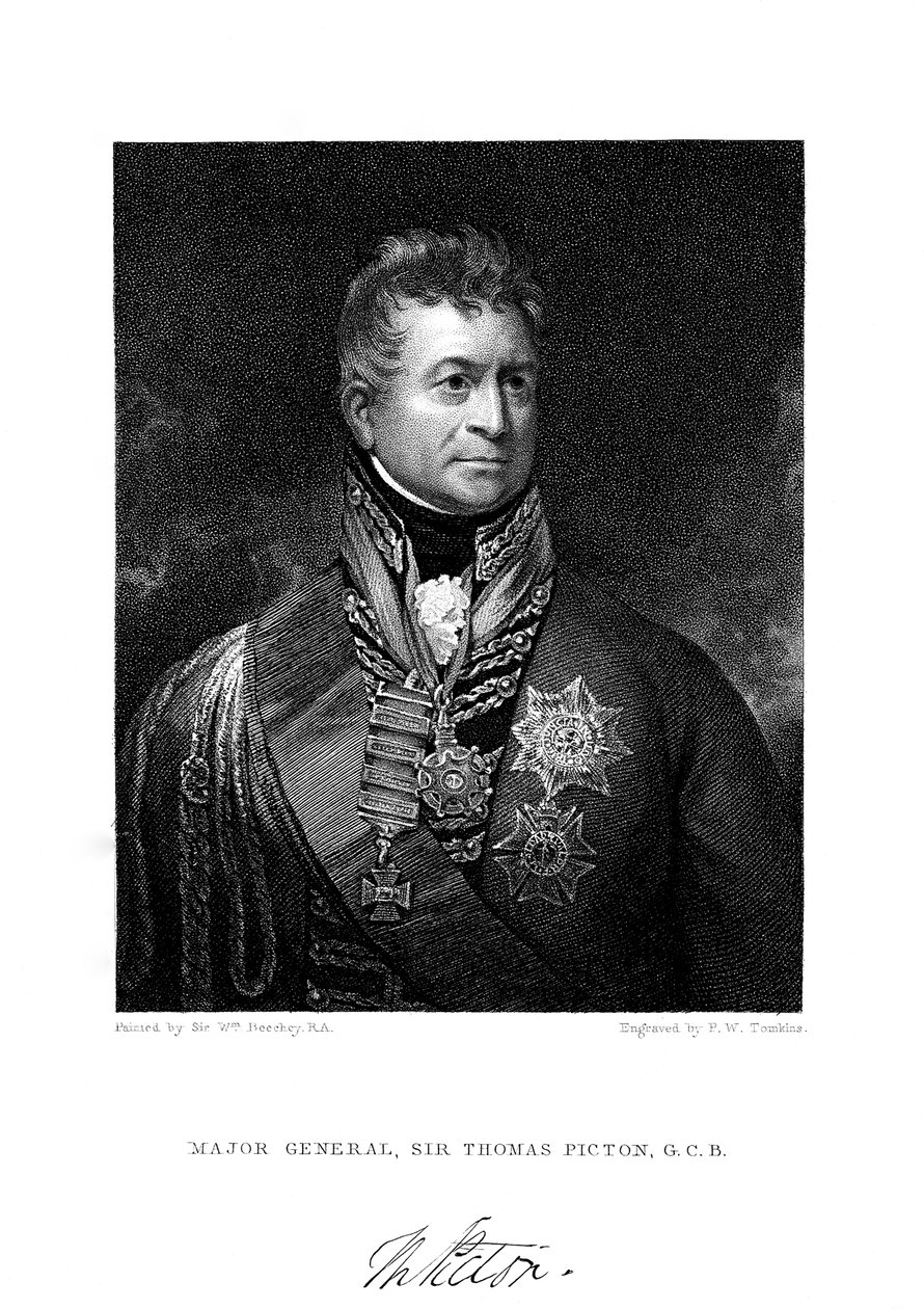Sir Thomas Picton, brit katona, 19. század. alkotó: Peltro William Tomkins