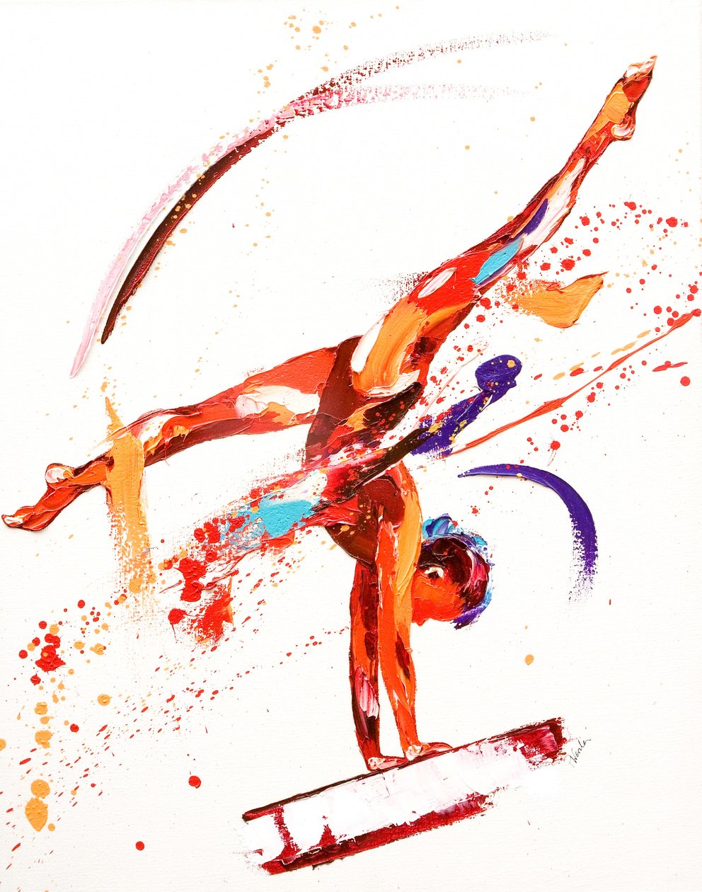 Gymnast One, 2010 (olaj, vászon) alkotó: Penny Warden