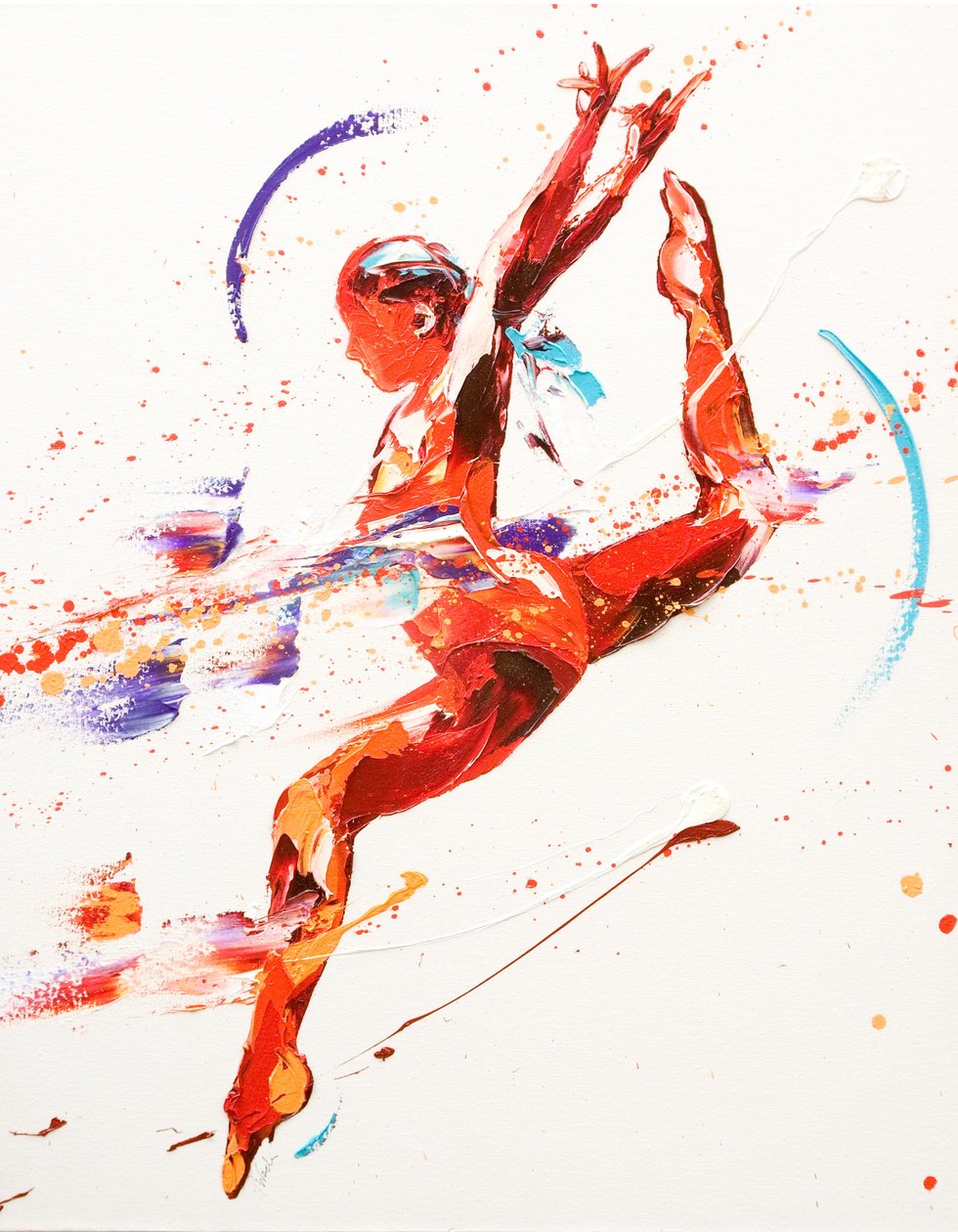 Gymnast Two, 2010 (olaj, vászon) alkotó: Penny Warden