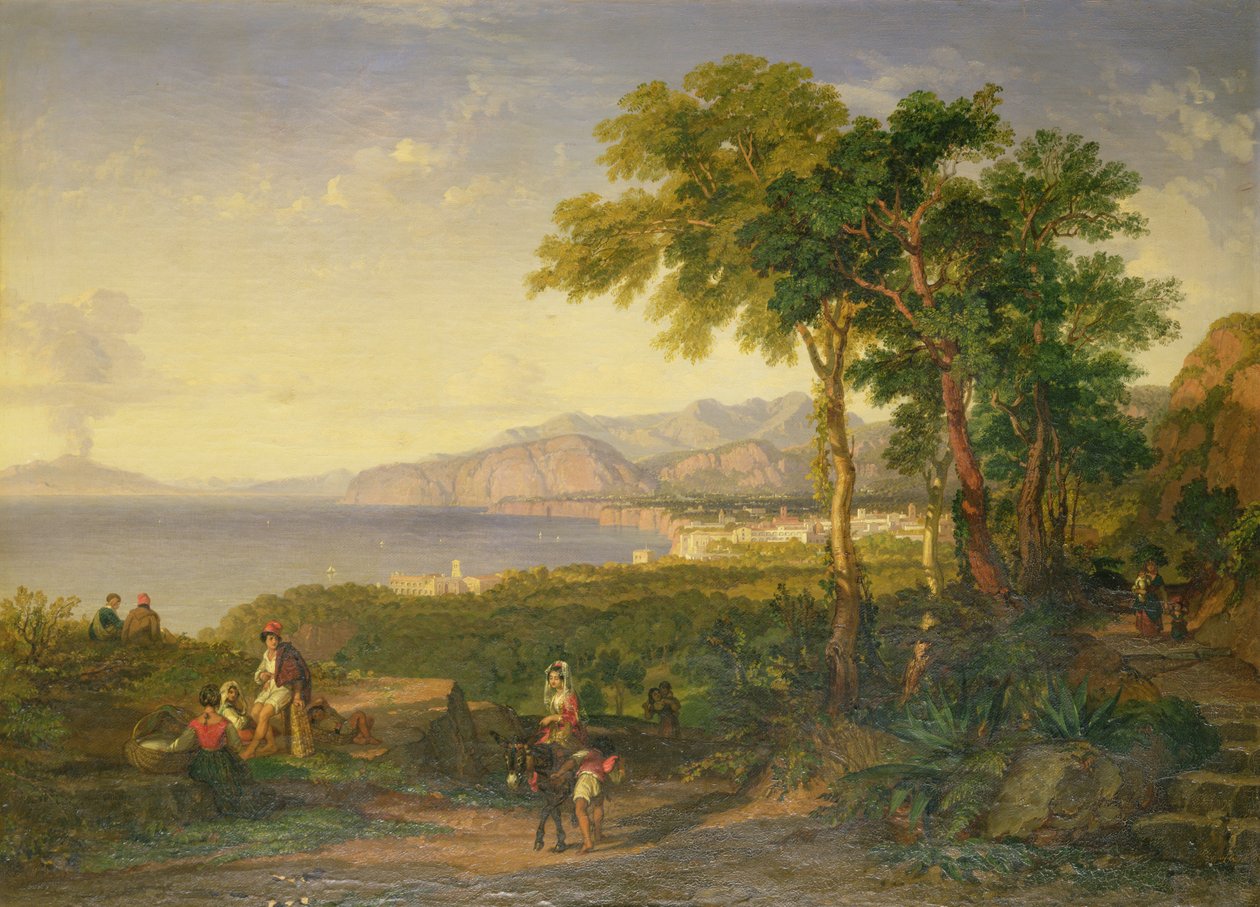 A Salernói-öböl, 1820-30 körül (olaj, vászon) alkotó: Penry Williams