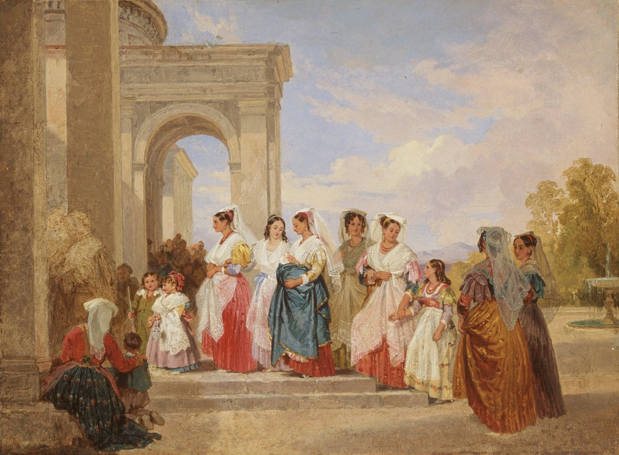 „Keresztelői körmenet”, 1820-1885 alkotó: Penry Williams