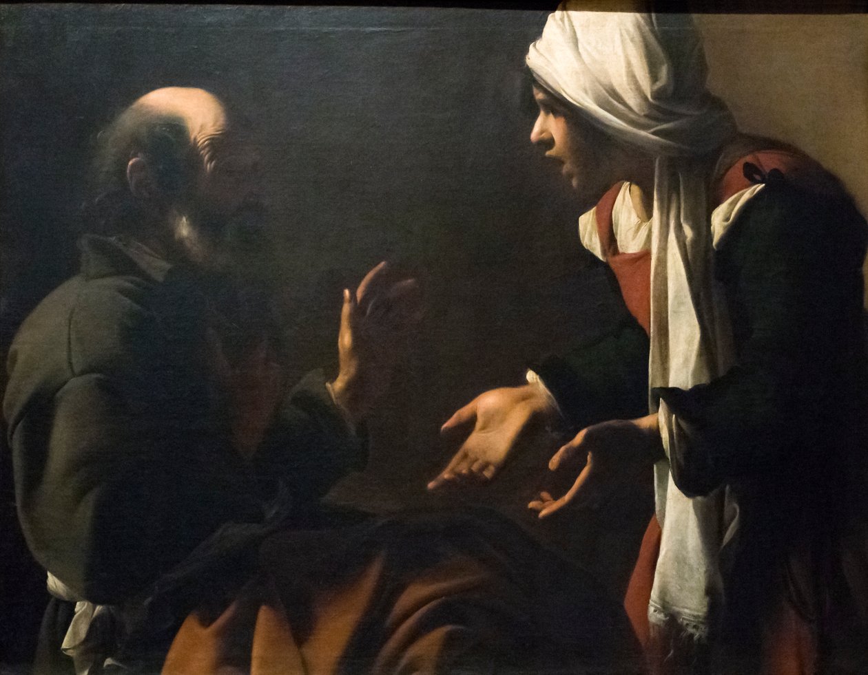 Szent Péter tagadása (olaj, panel) alkotó: Pensionante de Saraceni